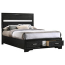  Size_Full -- Miranda 206361F 51-inch Wood Full Storage Panel Bed - Black IMAGE 2