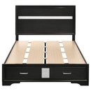  Size_Full -- Miranda 206361F 51-inch Wood Full Storage Panel Bed - Black IMAGE 3