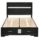  Coaster Furniture Miranda 206361F 51-inch Wood Full Storage Panel Bed - Black IMAGE 3