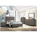  Size_Full -- Watson 212421F Wood Full Panel Bed - Grey Oak IMAGE 6