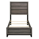  Size_Twin -- Watson 212421T Wood Twin Panel Bed - Grey Oak IMAGE 3