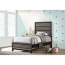  Size_Twin -- Watson 212421T Wood Twin Panel Bed - Grey Oak IMAGE 5