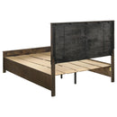  Size_Queen -- Woodmont 222631Q Wood Queen Storage Panel Bed - Rustic Golden Brown IMAGE 4