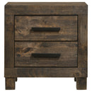  Coaster Furniture Woodmont 222632 2-Drawer Nightstand - Rustic Golden Brown IMAGE 2
