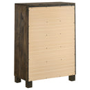 Coaster Furniture Woodmont 222635 5-Drawer Bedroom Chest - Rustic Golden Brown IMAGE 5