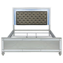  Size_King -- Gunnison 223211KE Wood Eastern King LED Panel Bed - Silver Metallic IMAGE 3