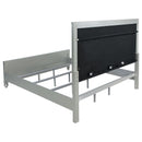  Size_King -- Gunnison 223211KE Wood Eastern King LED Panel Bed - Silver Metallic IMAGE 7