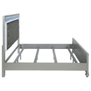  Size_King -- Gunnison 223211KE Wood Eastern King LED Panel Bed - Silver Metallic IMAGE 8