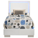  Coaster Furniture Felicity 203500T Wood Twin LED Panel Bed - White High Gloss IMAGE 4