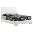  Size_Full --  Felicity 203500F Wood Full LED Panel Bed - White High Gloss IMAGE 2