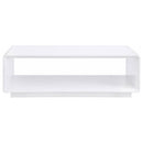 710768 PASEO RECTANGULAR COCKTAIL COFFEE TABLE WHITE HIGH GLOSS