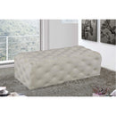  Manufacturer Color_Cream -- Casey Cream Velvet Upholstered Bench IMAGE 2