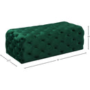  Manufacturer Color_Green -- Casey Green Velvet Upholstered Bench IMAGE 3