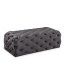  Manufacturer Color_Grey -- Casey Grey Velvet Upholstered Bench IMAGE 1