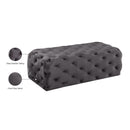  Manufacturer Color_Grey -- Casey Grey Velvet Upholstered Bench IMAGE 4