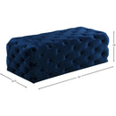  Manufacturer Color_Navy -- Casey Navy Velvet Upholstered Bench IMAGE 3