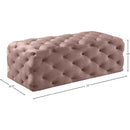  Manufacturer Color_Pink -- Casey Pink Velvet Upholstered Bench IMAGE 3