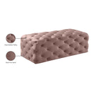  Manufacturer Color_Pink -- Casey Pink Velvet Upholstered Bench IMAGE 4