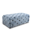  Manufacturer Color_Sky Blue -- Casey Sky Blue Velvet Upholstered Bench IMAGE 1