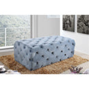  Manufacturer Color_Sky Blue -- Casey Sky Blue Velvet Upholstered Bench IMAGE 2