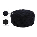  Manufacturer Color_Black -- Meridian Addison Fabric Ottoman IMAGE 4