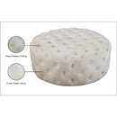 Meridian Addison Cream Velvet Ottoman/Bench IMAGE 4
