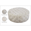  Manufacturer Color_Cream -- Addison Cream Velvet Upholstered Ottoman IMAGE 4