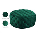  Manufacturer Color_Green -- Addison Green Velvet Upholstered Ottoman IMAGE 4