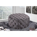  Manufacturer Color_Grey -- Addison Grey Velvet Upholstered Ottoman IMAGE 2