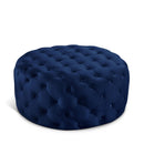  Manufacturer Color_Navy -- Addison Navy Velvet Upholstered Ottoman IMAGE 1