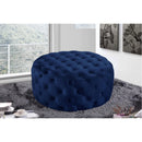  Manufacturer Color_Navy -- Addison Navy Velvet Upholstered Ottoman IMAGE 2