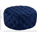  Manufacturer Color_Navy -- Addison Navy Velvet Upholstered Ottoman IMAGE 3