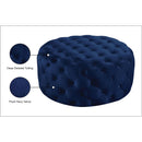  Manufacturer Color_Navy -- Addison Navy Velvet Upholstered Ottoman IMAGE 4
