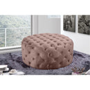  Manufacturer Color_Pink -- Addison Pink Velvet Upholstered Ottoman IMAGE 2
