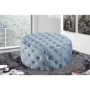  Manufacturer Color_Sky Blue -- Addison Sky Blue Velvet Upholstered Ottoman IMAGE 2