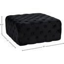  Manufacturer Color_Black -- Meridian Ariel Fabric Ottoman IMAGE 3