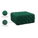  Manufacturer Color_Green -- Ariel Green Velvet Upholstered Ottoman IMAGE 4