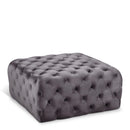  Manufacturer Color_Grey -- Ariel Grey Velvet Upholstered Ottoman IMAGE 1