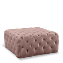  Manufacturer Color_Pink -- Ariel Pink Velvet Upholstered Ottoman IMAGE 1