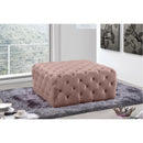  Manufacturer Color_Pink -- Ariel Pink Velvet Upholstered Ottoman IMAGE 2