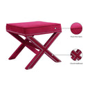  Color_Pink -- Nixon Pink Velvet Upholstered Stool IMAGE 5