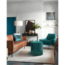  Color_Green -- Meridian Teddy Velvet Upholstered Stool IMAGE 2