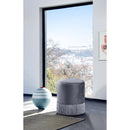  Color_Grey -- Teddy Grey Velvet Upholstered Stool IMAGE 2