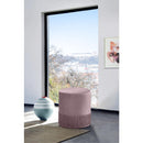  Color_Pink -- Teddy Pink Velvet Upholstered Stool IMAGE 2