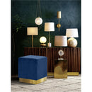  Color_Gold/ Navy -- Jax Navy Velvet Upholstered Stool IMAGE 2