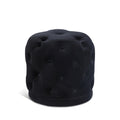  Color_Black -- Meridian Harper Velvet Upholstered Stool IMAGE 1