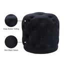  Color_Black -- Meridian Harper Velvet Upholstered Stool IMAGE 4
