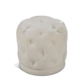  Color_Cream -- Harper Cream Velvet Upholstered Stool IMAGE 1