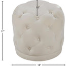  Color_Cream -- Harper Cream Velvet Upholstered Stool IMAGE 3
