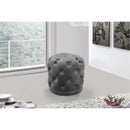  Color_Grey -- Harper Grey Velvet Upholstered Stool IMAGE 2
